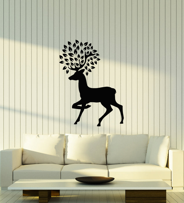 Vinyl Wall Decal Beautiful Deer Horns Animal Living Room Decor Stickers Mural (ig6067)