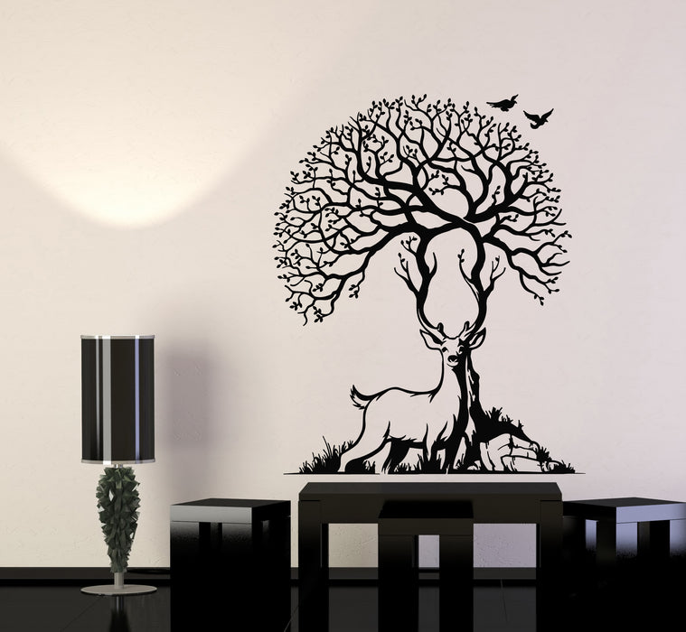 Vinyl Wall Decal Deer Animal Forest Beauty Nature Artiodactyls Hunting Stickers Mural (g3160)