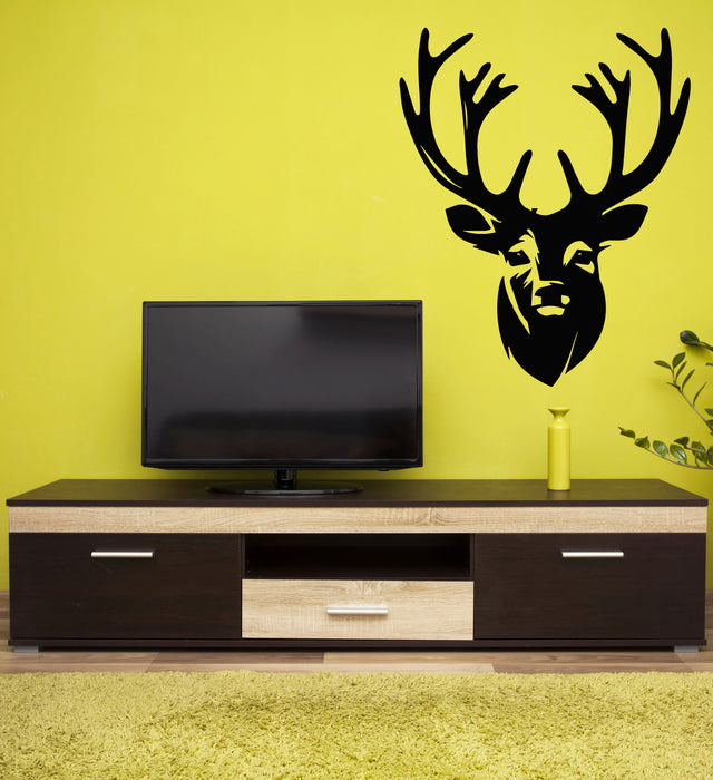 Vinyl Wall Decal Living Room Deer Head Wild Animal Decoration Stickers Mural (g4647)