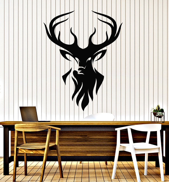 Vinyl Wall Decal Deer Head Animal Forest Hunting Living Room Stickers Mural (g6906)