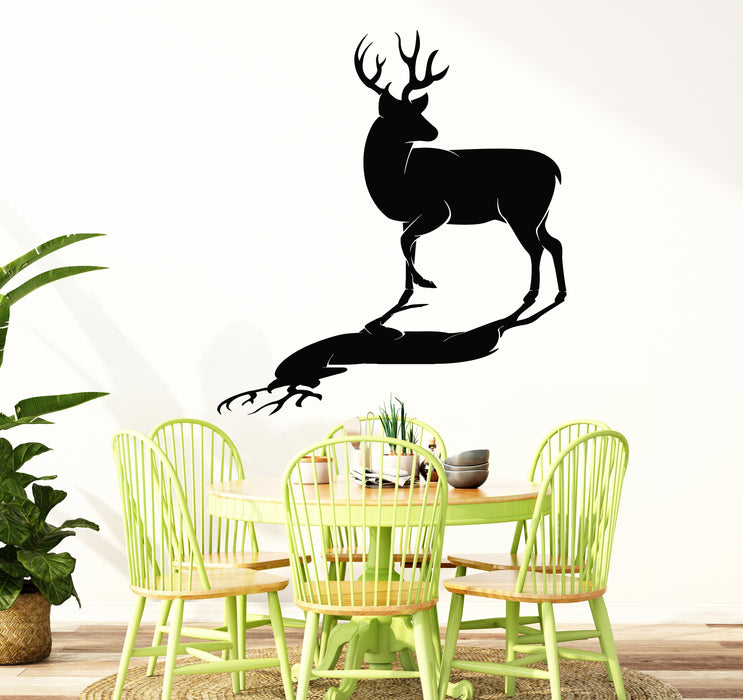 Vinyl Wall Decal Silhouette Deer Shadow Hunter Hobby Decor Stickers Mural (g7663)