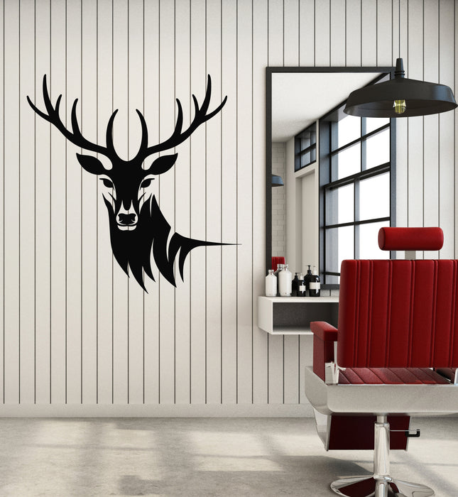 Vinyl Wall Decal Deer Wild Animal Reindeer Head Tribal Stickers Mural (g6467)
