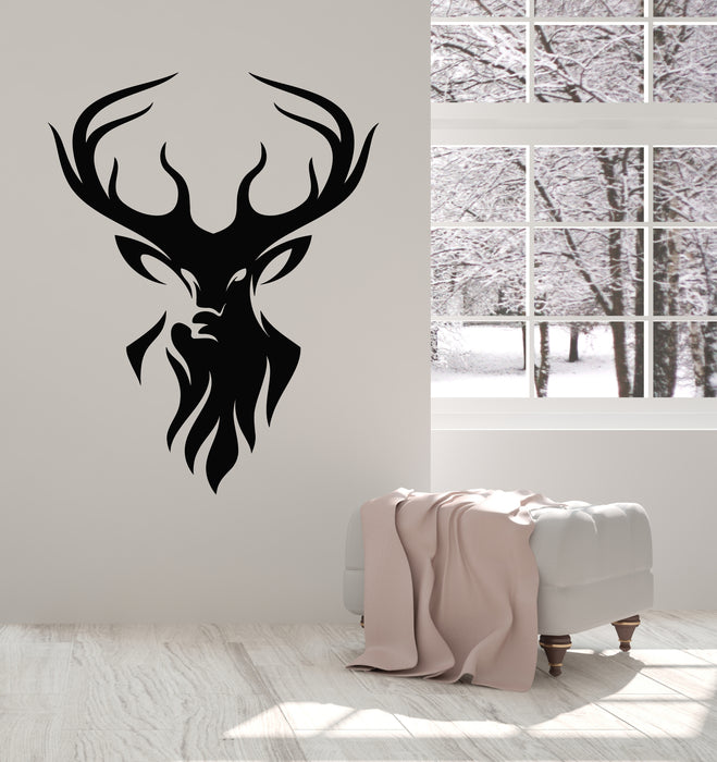 Vinyl Wall Decal Deer Head Animal Forest Hunting Living Room Stickers Mural (g6906)