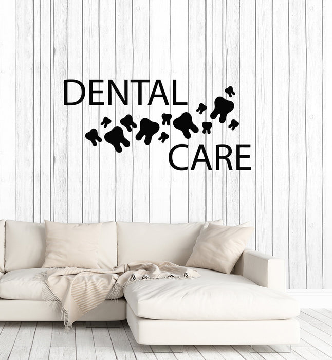 Dental Care Vinyl Wall Decal Healthy Teeth Dentist Clinic Art Decor Stickers Mural (ig5300)