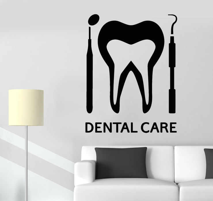 Vinyl Wall Decal Dental Care Dentist Tools Teeth Doctor Stickers Mural (g5211)