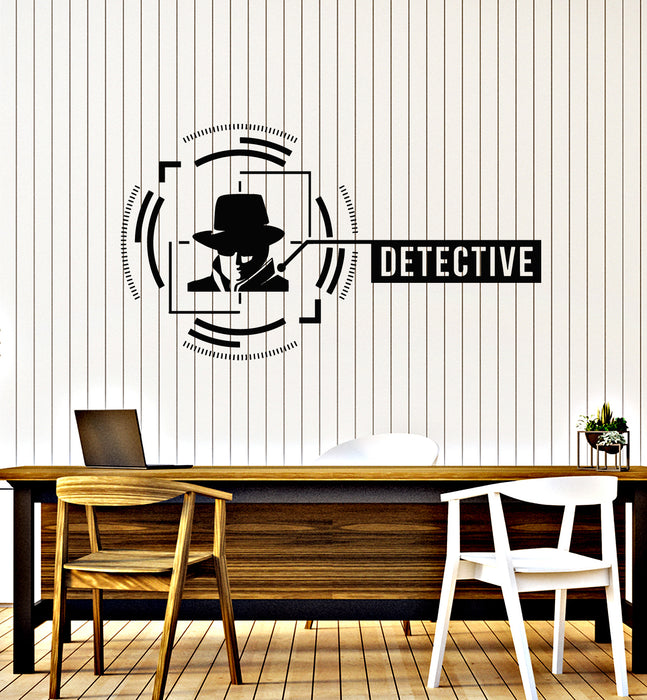 Vinyl Wall Decal Sleuth Story Detective Agency Decor Investigation Stickers Mural (g6602)