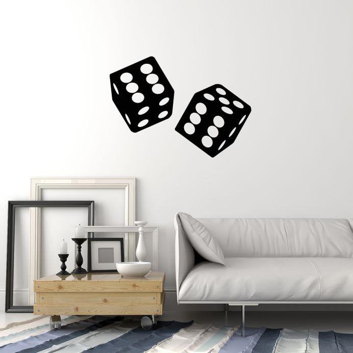 Dice Vinyl Wall Decal Gambling Board Games Casino Gambler Stickers Mural (ig5332)