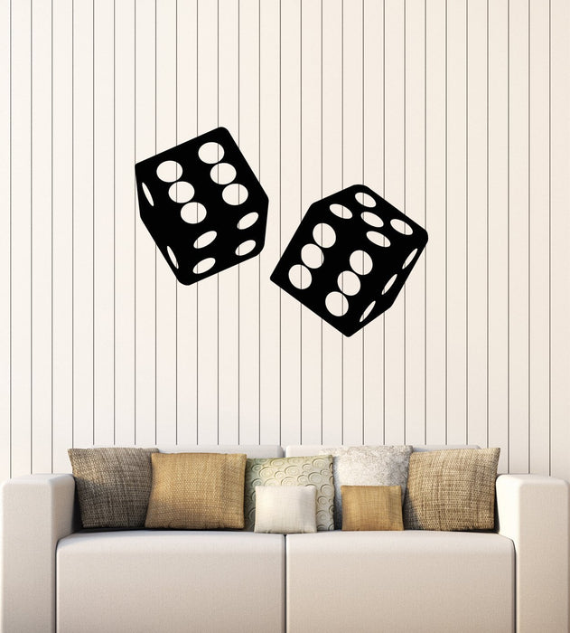 Dice Vinyl Wall Decal Gambling Board Games Casino Gambler Stickers Mural (ig5332)