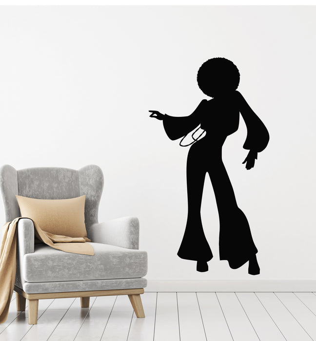 Vinyl Wall Decal African Fashion Woman Dancer Disco Party Stickers Mural (g4815)