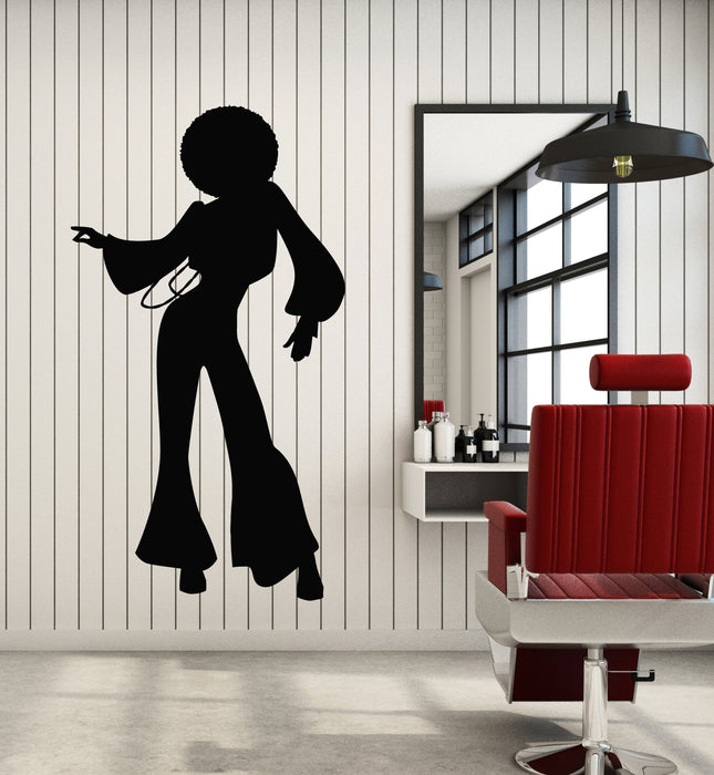 Vinyl Wall Decal African Fashion Woman Dancer Disco Party Stickers Mural (g4815)