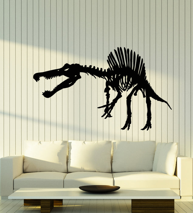 Vinyl Wall Decal Dinosaur Skeleton Skull Bones T-Rex Exhibit Stickers Mural (g2615)