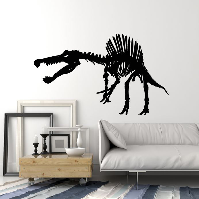Vinyl Wall Decal Dinosaur Skeleton Skull Bones T-Rex Exhibit Stickers Mural (g2615)