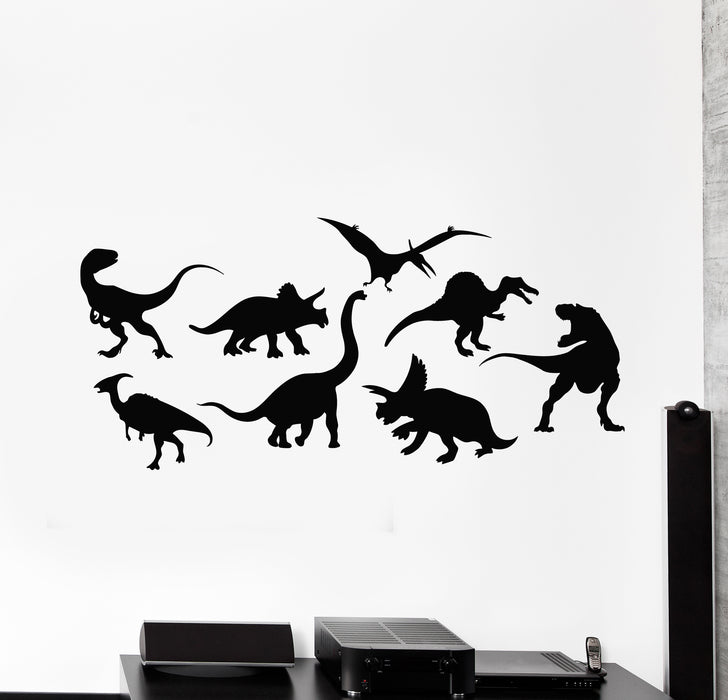 Vinyl Wall Decal Dinosaurs Predators Animals Boys Kids Room Stickers Mural (g2239)