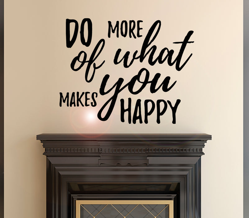 Autocollant mural en vinyle avec citation inspirante « Do More Happy Room » pour décoration d'intérieur, 57,1 x 72,1 cm, gz078