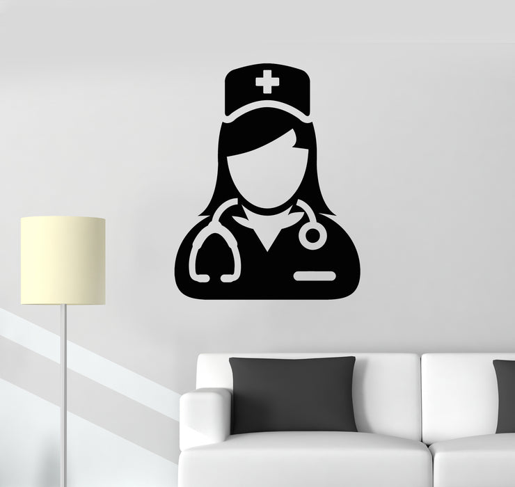 Vinyl Wall Decal Nurse Doctor Medicine Ambulance Hospital Clinic Stickers Mural (g278)