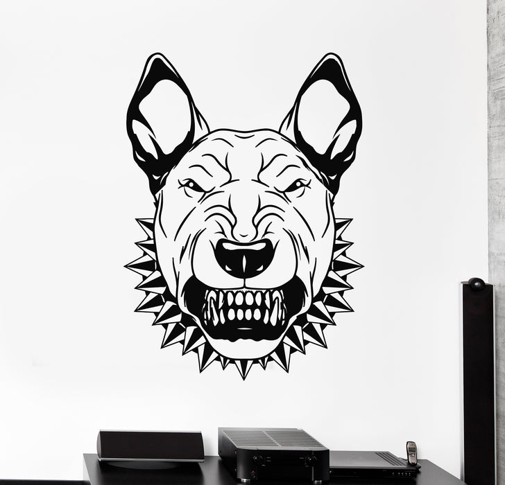 Vinyl Wall Decal Angry Dog Portrait Animal Pet Stickers Mural (g362)