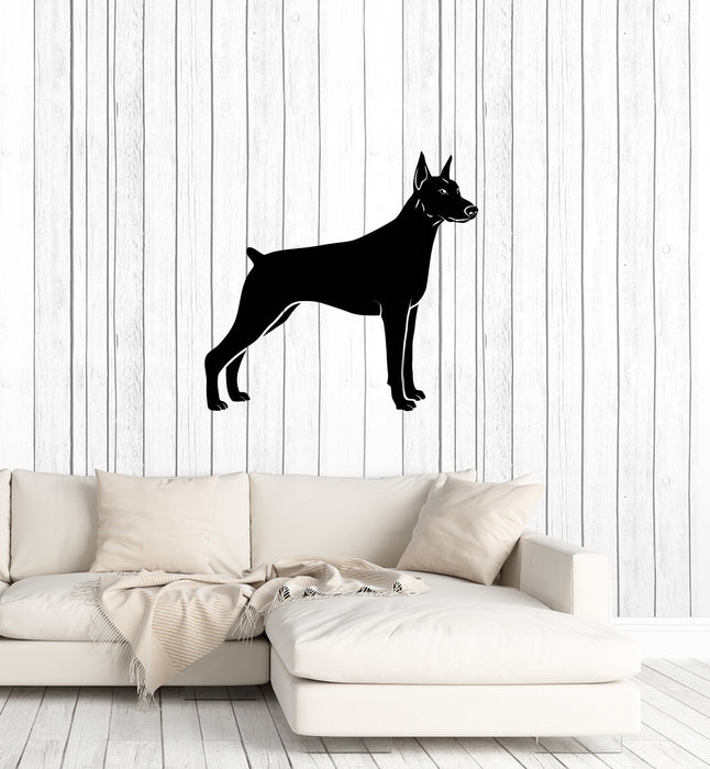 Vinyl Wall Decal Doberman Pinscher Dog Pet Animal Home Room Decor Art Stickers Mural (ig5637)