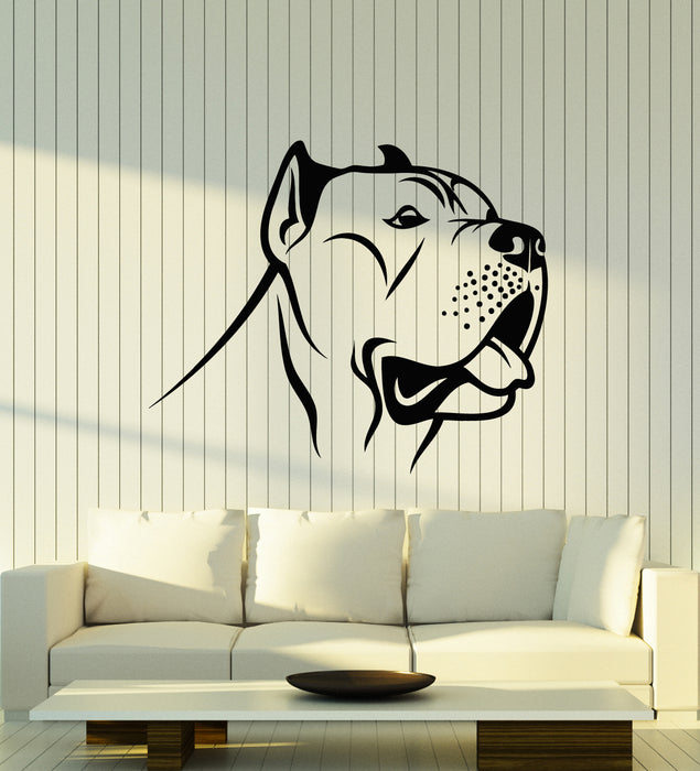 Vinyl Wall Decal Dog Head Pet Shop Home Grooming Animal Stickers Mural (g2747)