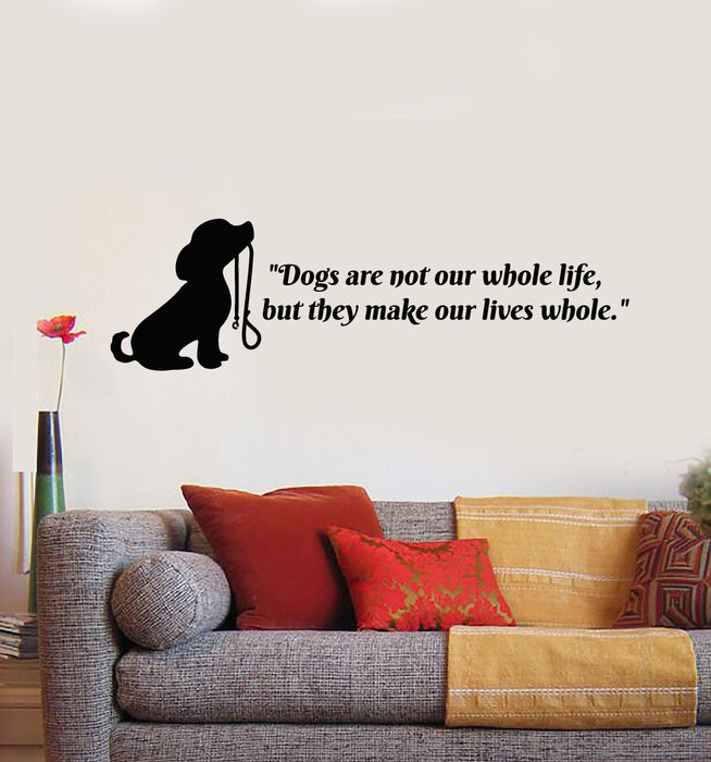 Vinyl Wall Decal Puppy Dog Animal Quote Phrase Pet Grooming Stickers Mural (g1332)