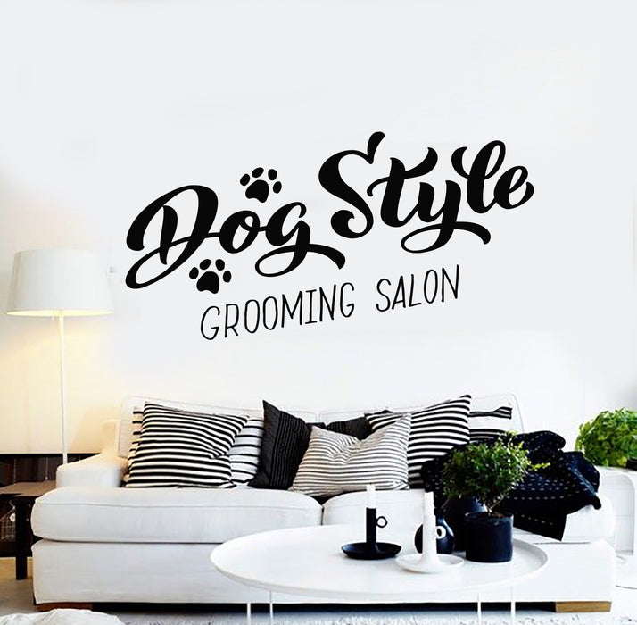 Vinyl Wall Decal Pets Dog Style Grooming Salon Home Animals Stickers Mural (g4890)
