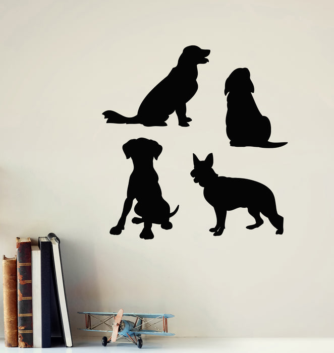 Vinyl Wall Decal Dogs Cute Home Pets Care Animals Grooming Nursery Stickers Mural (g6811)