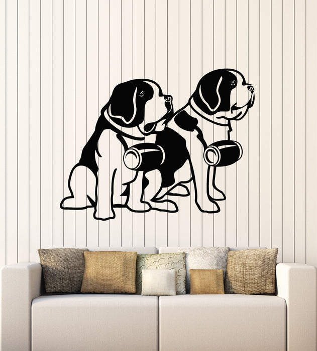 Vinyl Wall Decal Dogs St. Bernard Home Animals Pets Decor Stickers Mural (g7307)