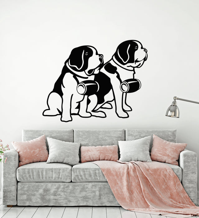 Vinyl Wall Decal Dogs St. Bernard Home Animals Pets Decor Stickers Mural (g7307)