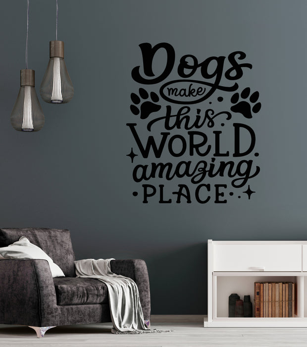 Vinyl Wall Decal Pet Shops Amazing Place Cute Animals Quote Stickers Mural (g8356)