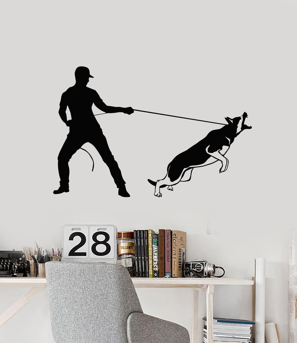 Vinyl Wall Decal Dog Training Center Pets Security Guards Dogs Stickers Mural (g7033)