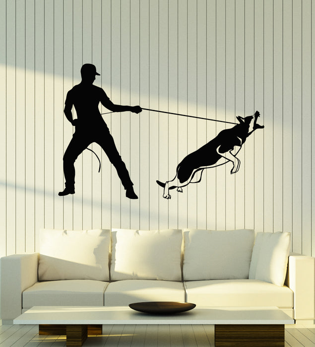 Vinyl Wall Decal Dog Training Center Pets Security Guards Dogs Stickers Mural (g7033)