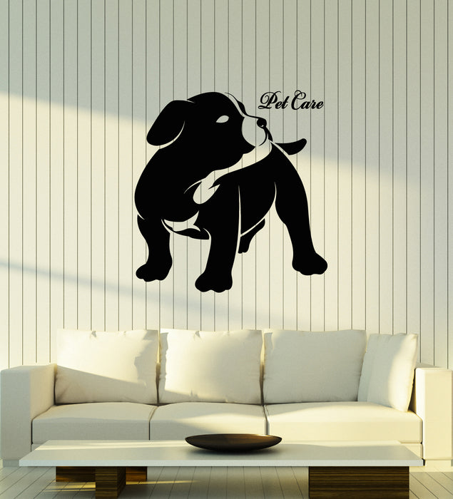 Vinyl Wall Decal Pet Care Cute Dog Grooming House Animal Stickers Mural (g3271)