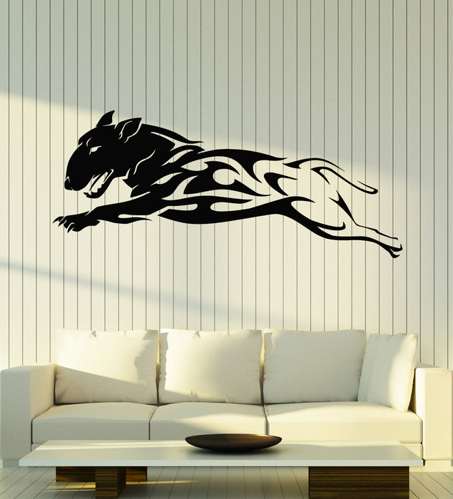 Vinyl Wall Decal Abstract Fire Dog Home Animal Pet Decor Stickers Mural (g5867)