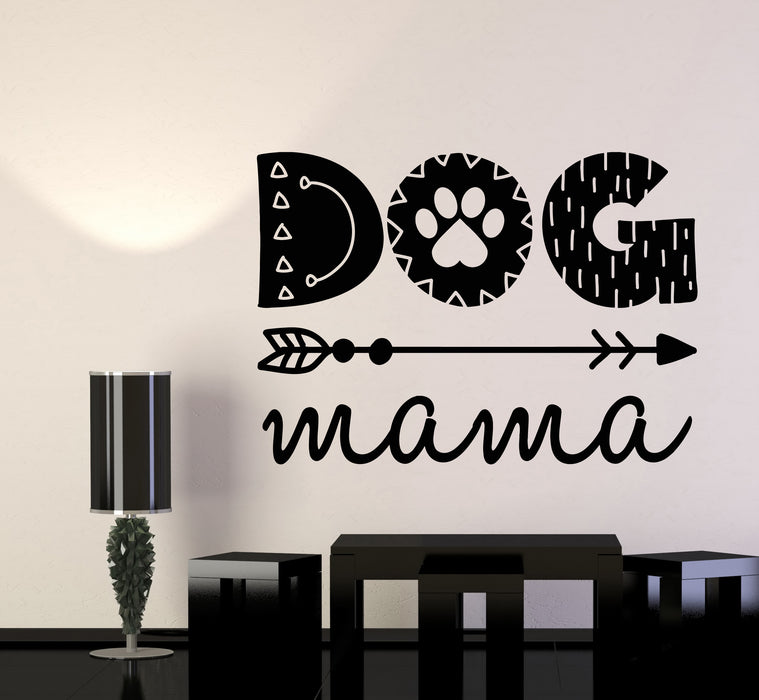 Vinyl Wall Decal Dog Nursery Decor Pets Grooming Paw Print Arrow Stickers Mural (g7013)