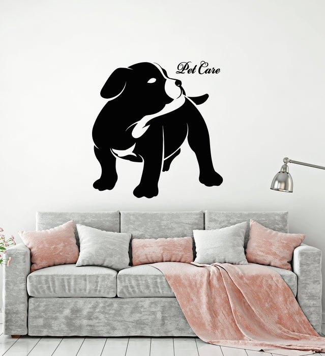 Vinyl Wall Decal Pet Care Cute Dog Grooming House Animal Stickers Mural (g3271)