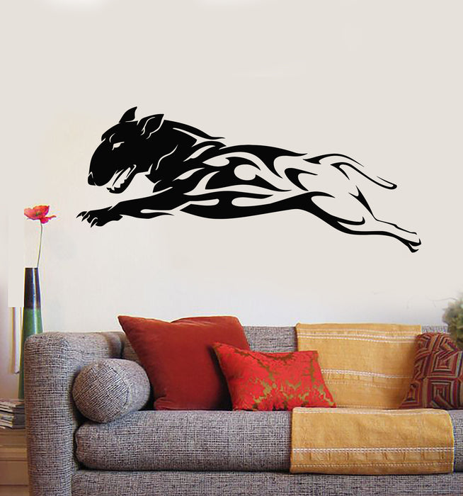 Vinyl Wall Decal Abstract Fire Dog Home Animal Pet Decor Stickers Mural (g5867)