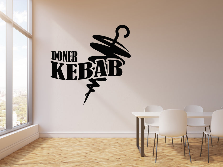 Vinyl Wall Decal Doner Kebab Barbecue Cooking Food Cafe Stickers Mural (g3591)