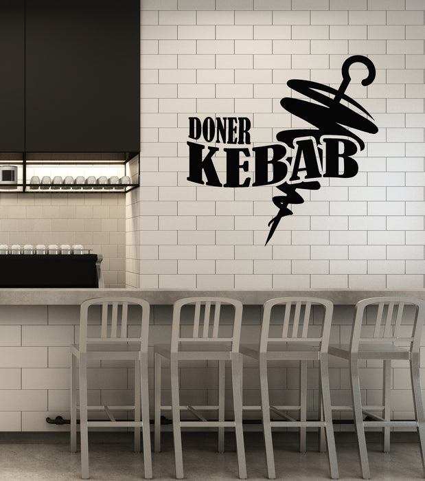 Vinyl Wall Decal Doner Kebab Barbecue Cooking Food Cafe Stickers Mural (g3591)