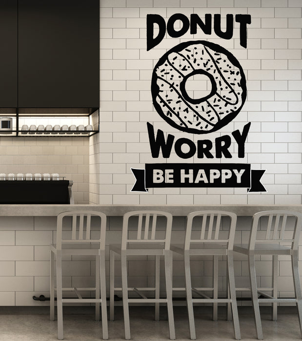 Vinyl Wall Decal Funny Quote Donut Confectionery Sweet Shop Stickers Mural (g2357)