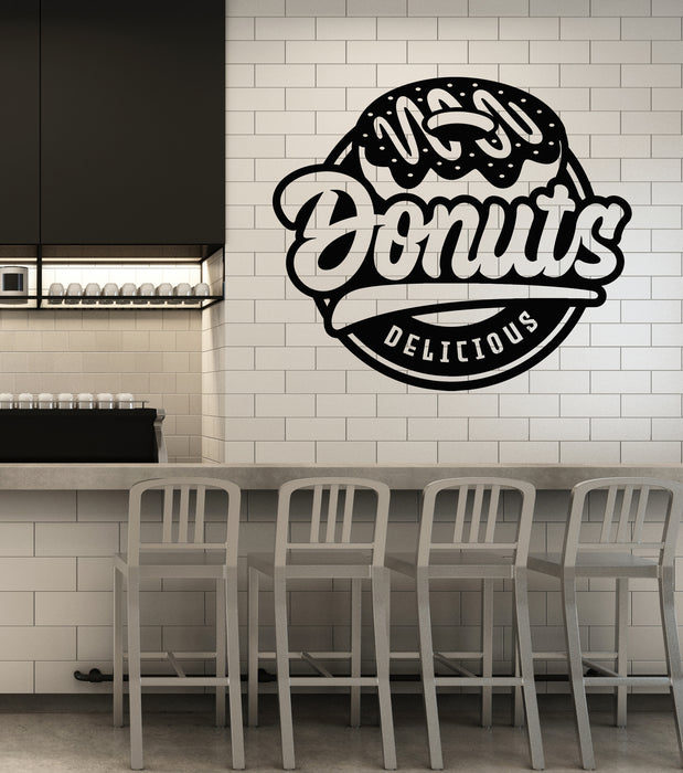 Vinyl Wall Decal Donuts Delicious Sweet Shop Confectionery Stickers Mural (g6186)