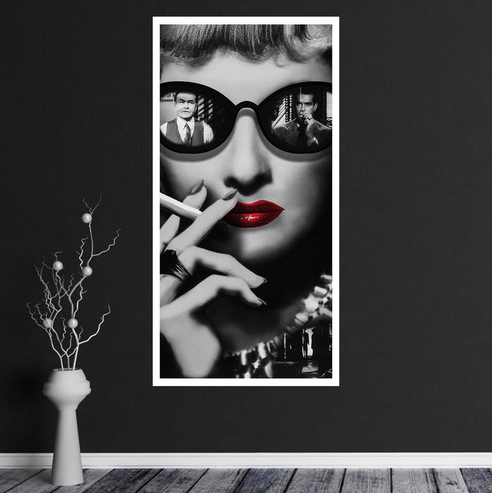 Виниловый ретро-постер Double Indemnity Наклейка на стену 24 дюйма x 50 дюймов z001p