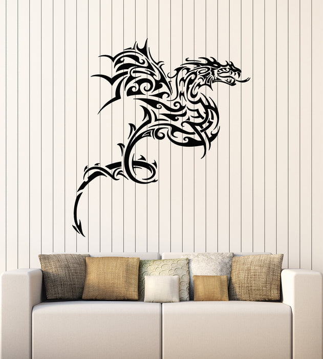 Vinyl Wall Decal Celtic Dragon Fantasy Myth Animal Fairy Tale Stickers Mural (g1218)