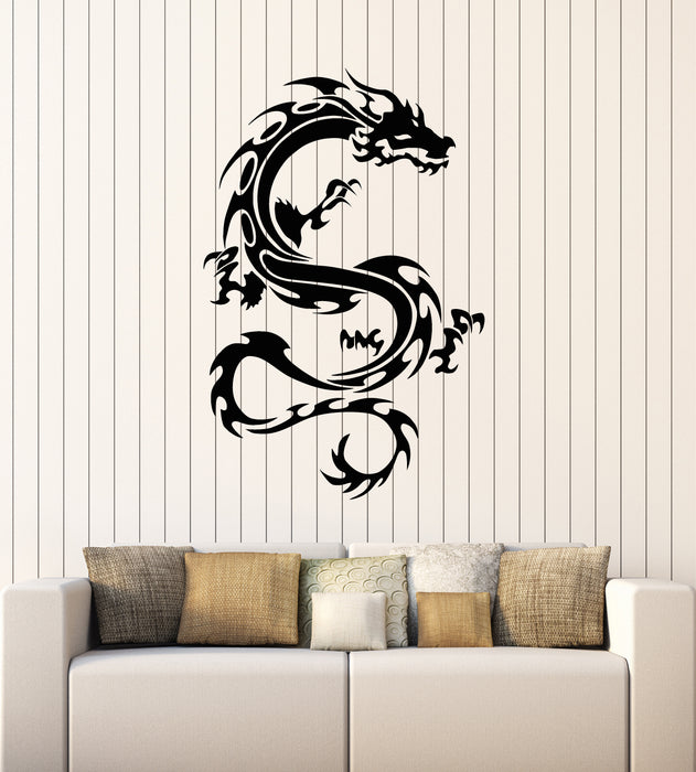 Vinyl Wall Decal Myth Animal Eastern Dragon Mythological Fantasy Stickers Mural (g2392)