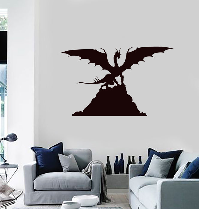 Vinyl Wall Decal Dragon Silhouette Fantasy Art Kids Room Decoration Stickers Mural (ig5399)