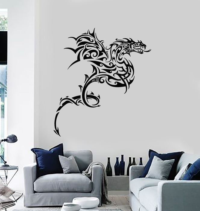 Vinyl Wall Decal Celtic Dragon Fantasy Myth Animal Fairy Tale Stickers Mural (g1218)