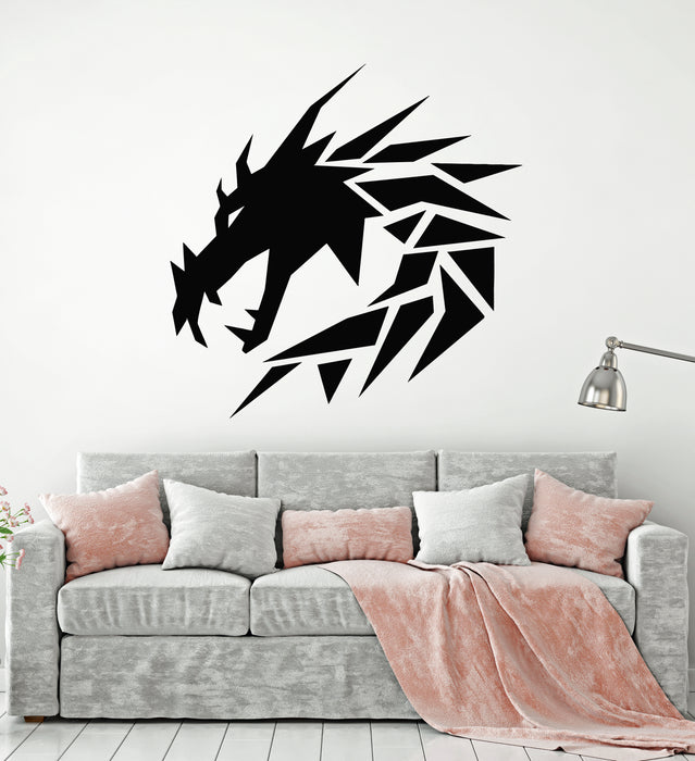 Vinyl Wall Decal Geometric Dragon Mythology Kids Room Stickers Mural (g2328)