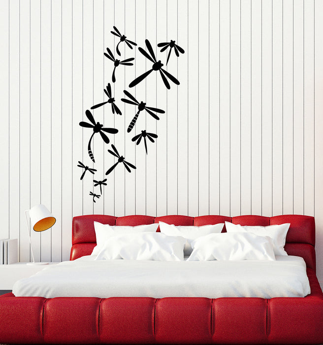 Vinyl Wall Decal Dragonfly Patterns Beautiful Insects Splendor Of Nature Stickers Mural (g2017)