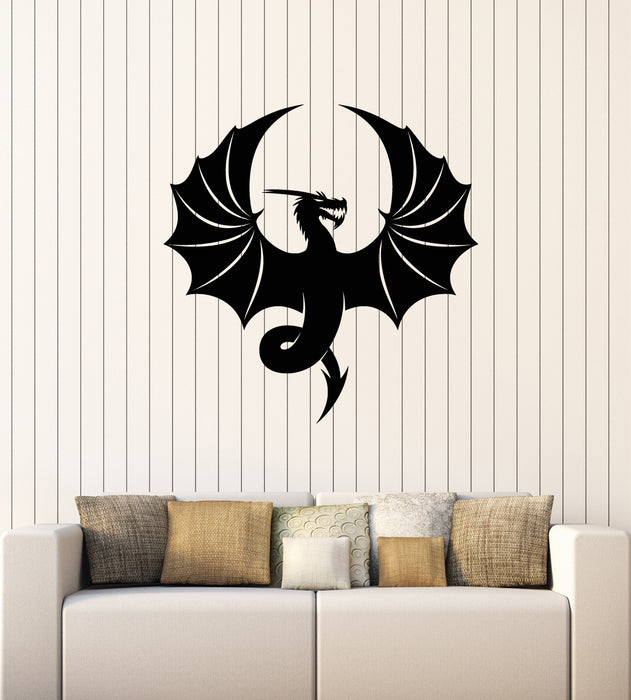 Vinyl Wall Decal Dragon Fly Fantasy Magical Art Child Room Stickers Mural (g3828)