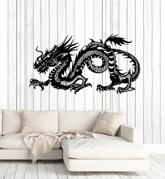 Vinyl Wall Decal Mythological Fantasy Oriental Chinese Dragon Stickers Mural (g3948)