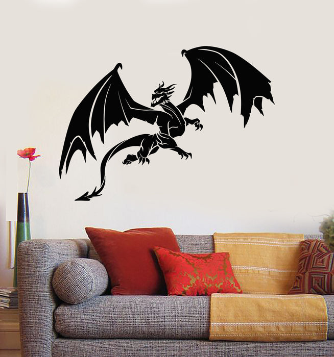 Vinyl Wall Decal Dragon Wings Fantasy Magical Art Interior Stickers Mural (g5856)
