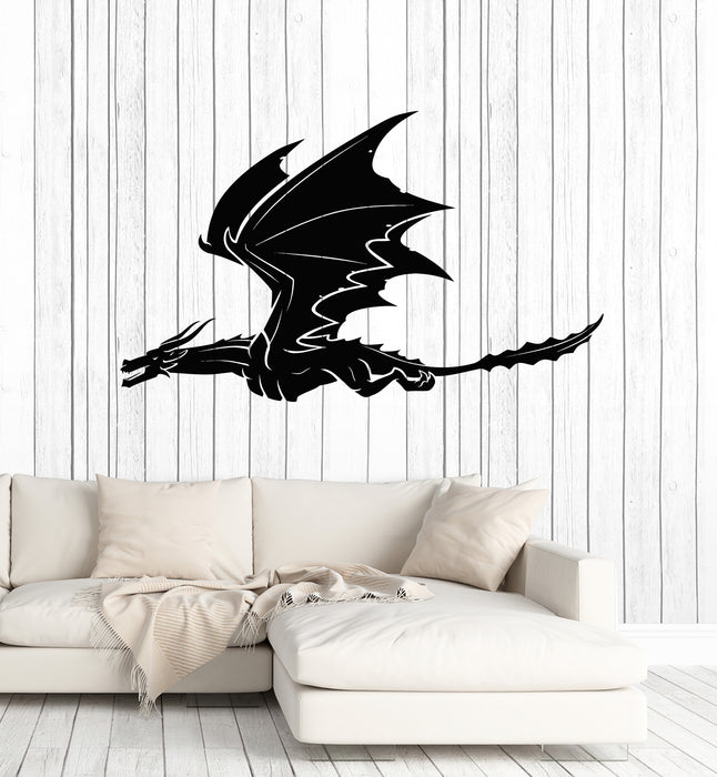 Vinyl Wall Decal Dragon Flying Fantasy Monsters Kids Room Stickers Mural (g6783)